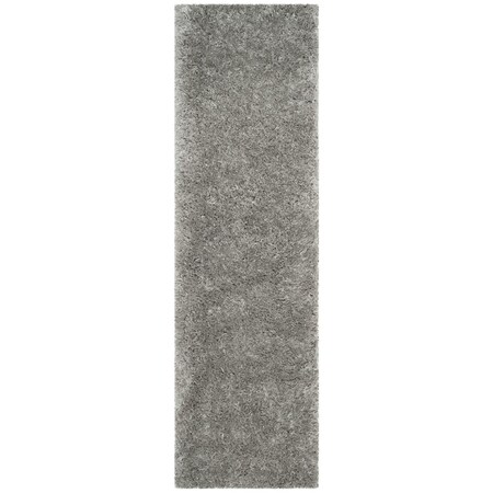 Safavieh Polar Shag Power Loomed Runner Rug, Silver - 2 ft.-3 in. x 12 ft. PSG800D-212